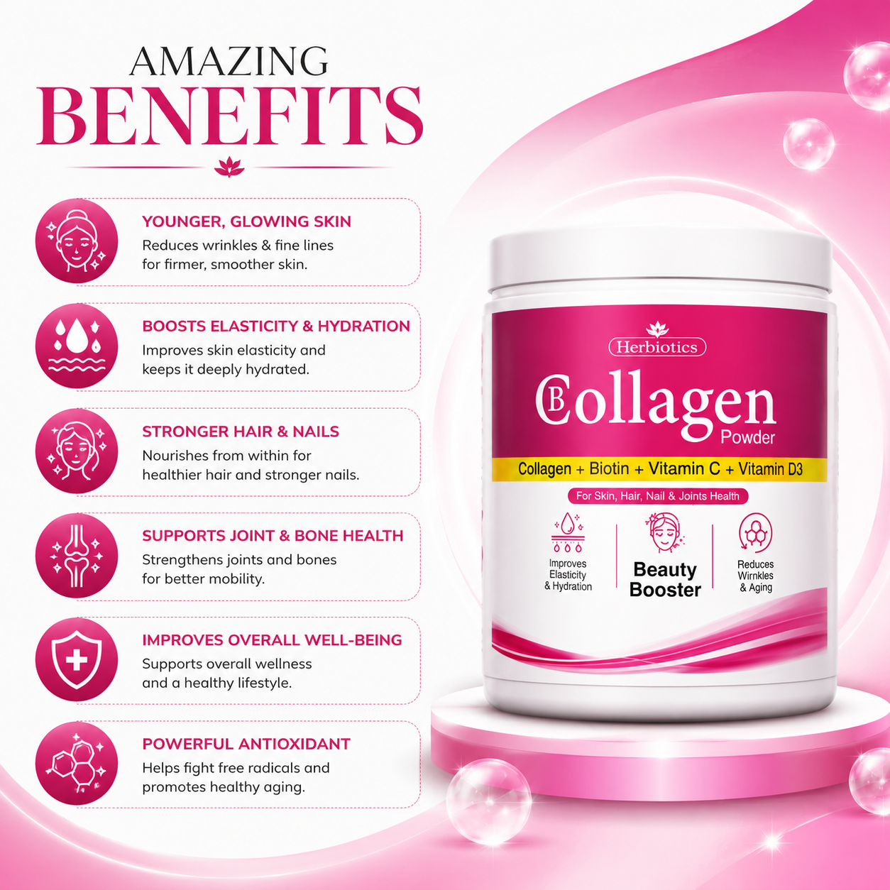Premium Collagen Beauty Booster | Anti-Aging Powder for Skin, Hair, Nails & Joint Health