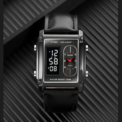 Men's SKMEl 8681 Casual Three Time (Digital Analog Luxury Watch)
